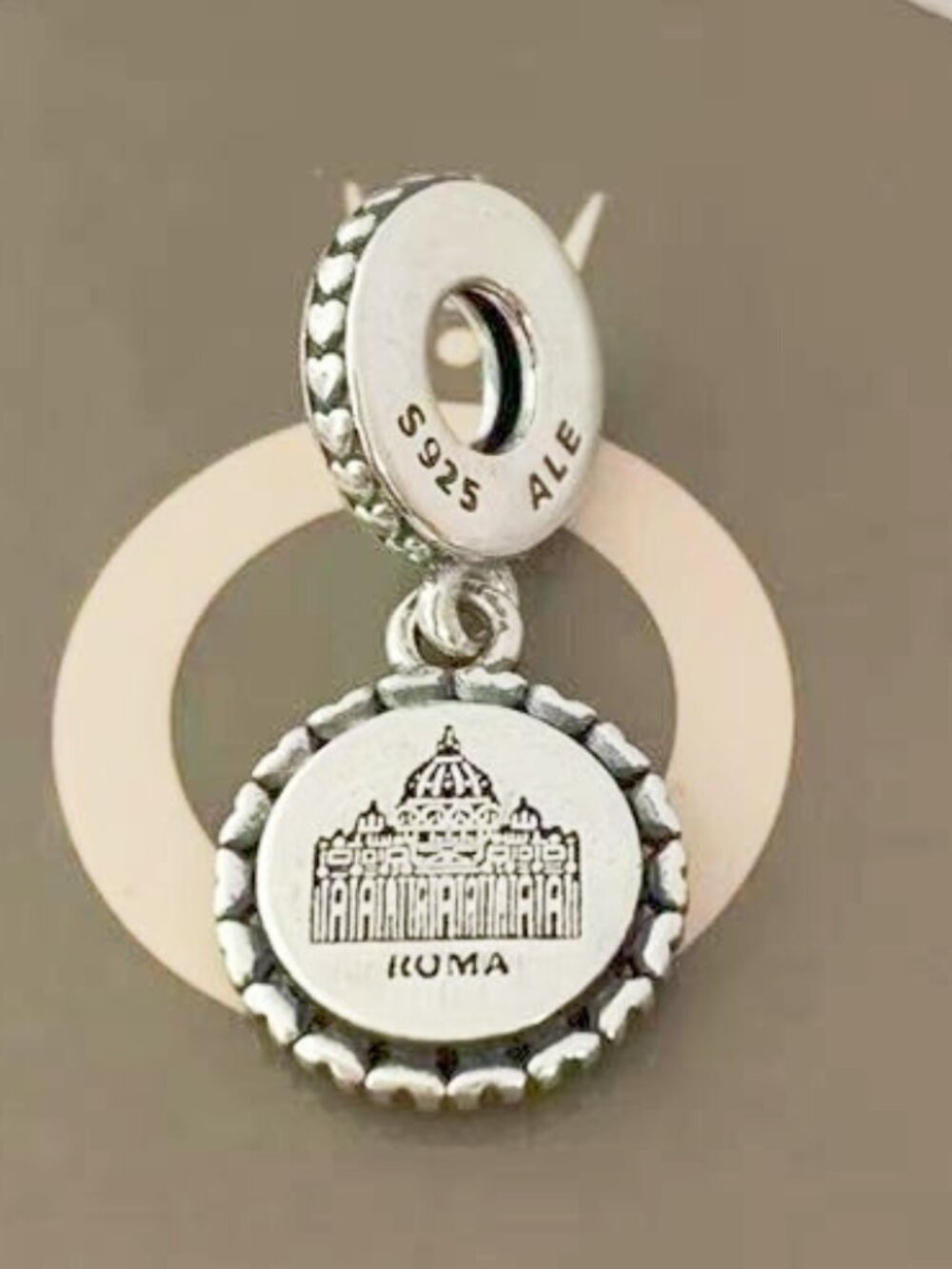Pandora St. Peters Basilica DI San PIETRO Charm ROMA Charm Pendant/S925 Sterling